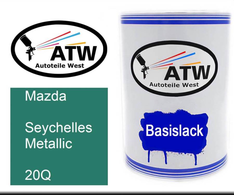 Mazda, Seychelles Metallic, 20Q: 500ml Lackdose, von ATW Autoteile West.